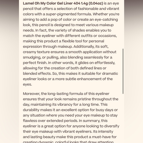 LAMEL GEL EYE LINER - Picture 6 of 7